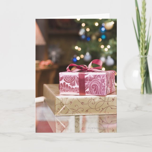 Stack of holiday gifts card (Front)