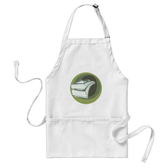 Stack of Money Cash Green Backs Adult Apron (Front)