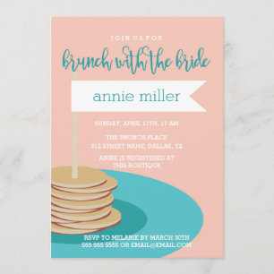 Stack of Pancakes Brunch Bridal Shower Invitation