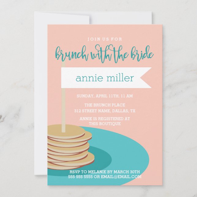 Stack of Pancakes | Brunch Bridal Shower Invitation (Front)