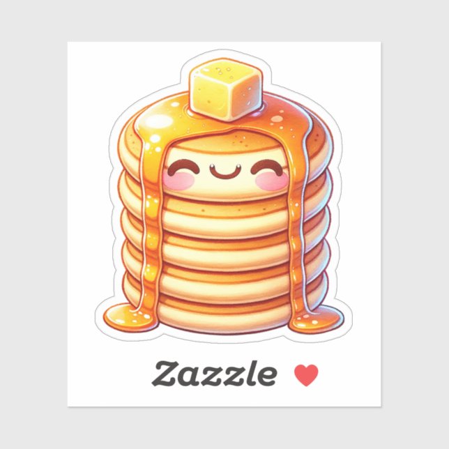 Stack of Pancakes Custom-Cut Vinyl Stickers (Sheet)