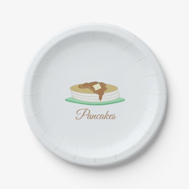 Stack of Pancakes Paper Plates (Front)