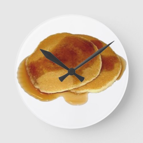 Stack of Pancakes Round Clock