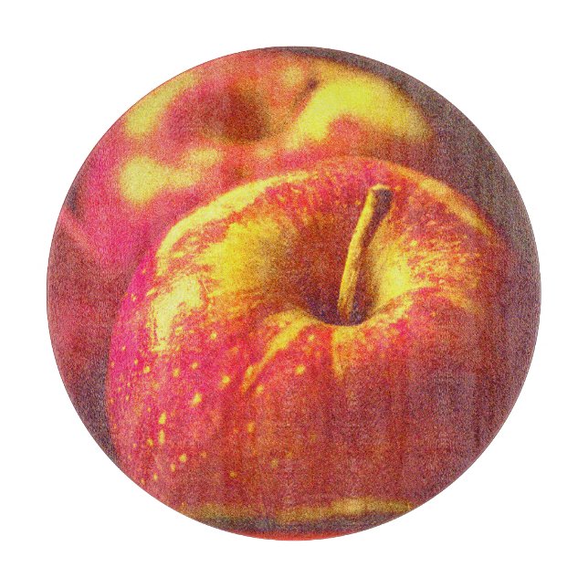 "Stack of Red Apples Fruit" Cute Photo. Buy Now Cutting Board (Front)