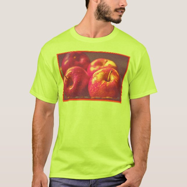 "Stack of Red Apples Fruit" Cute Photo. Buy Now T-Shirt (Front)