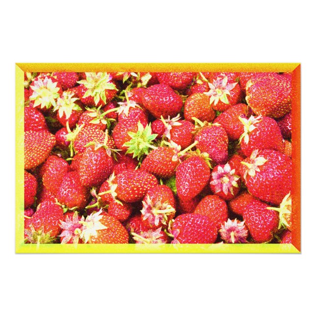 "Stack of Strawberries Fruit" Cute Photo. Buy Now Photo Print (Front)