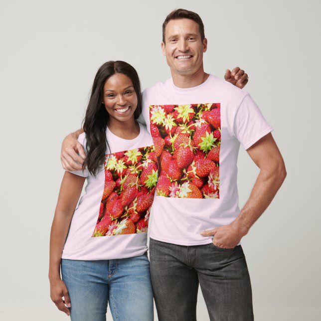 "Stack of Strawberries Fruit" Cute Photo. Buy Now T-Shirt (Unisex)