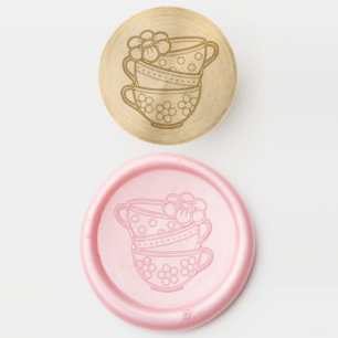 Stack of Teacups Wax Seal Stamp