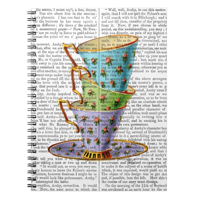 Stack Of Three Vintage Teacups Notebook (Front)