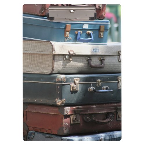 Stack of Vintage Suitcases Clipboard
