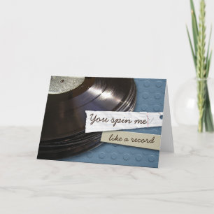 Stack of Wax record album greeting card