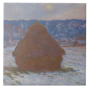 Stack of Wheat (Snow Effect, Overcast Day) (1890-9 Ceramic Tile
