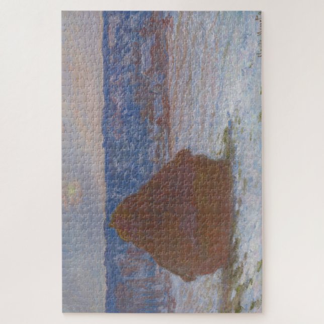 Stack of Wheat (Snow Effect, Overcast Day) (1890-9 Jigsaw Puzzle (Vertical)
