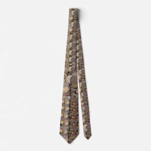 Stack Paper Coin Neck Tie