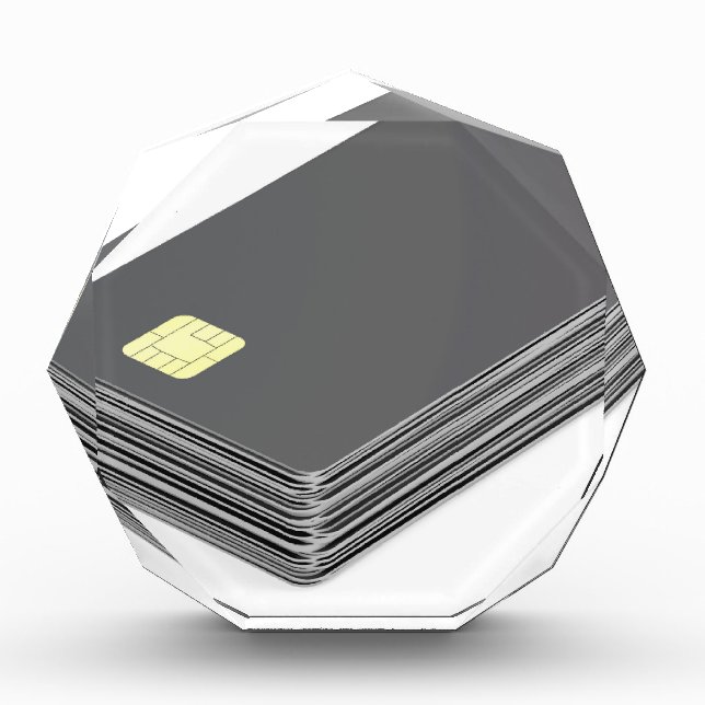 Stack with blank plastic cards with chip award (Front)