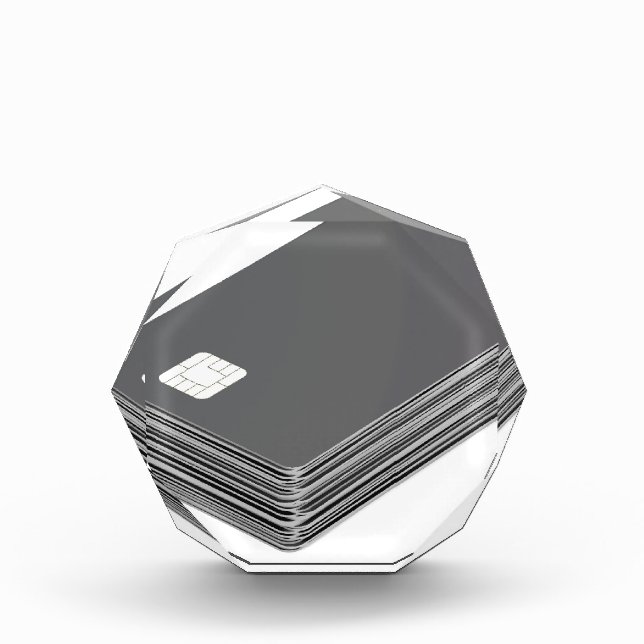 Stack with blank plastic cards with chip award (Front)