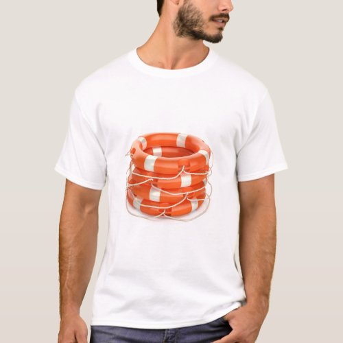 Stack with four lifebuoy rings T_Shirt
