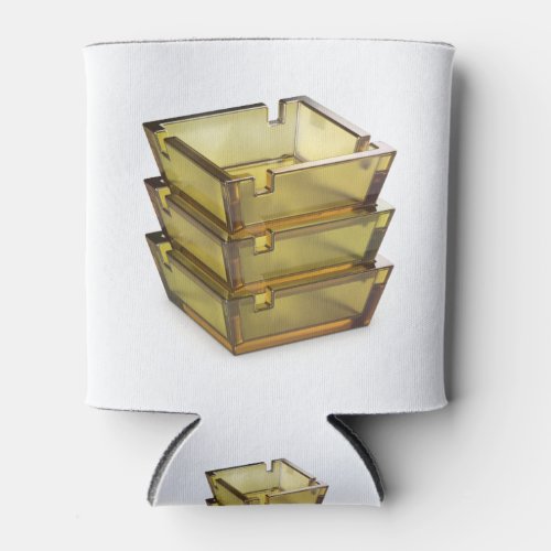 Stack with glass ashtrays can cooler