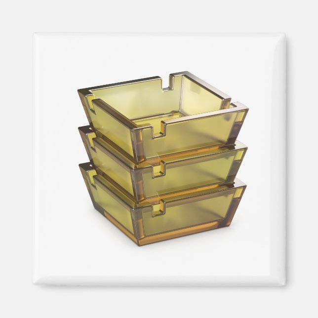 Stack with glass ashtrays magnet (Front)