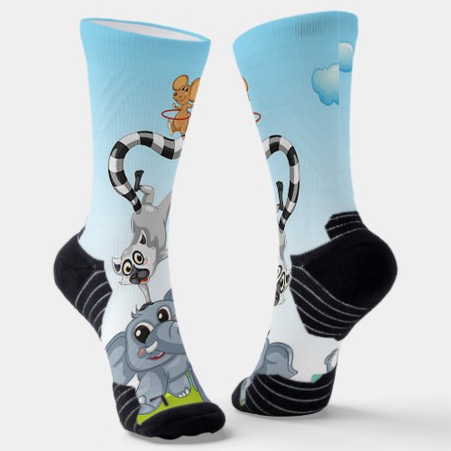 Stackable Animal Athletic Crew Sock