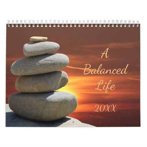 Stacked Balanced Rocks Calendar