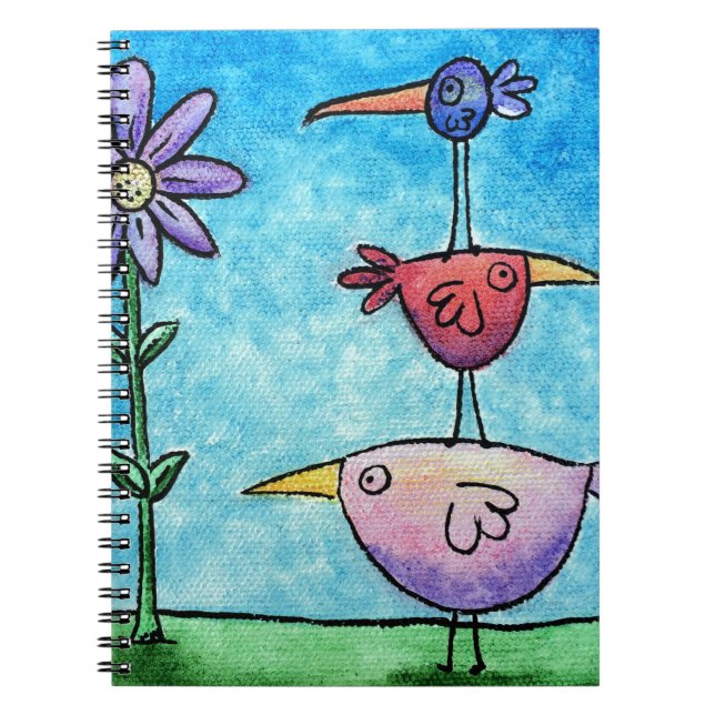 Stacked Birds Notebook (Front)