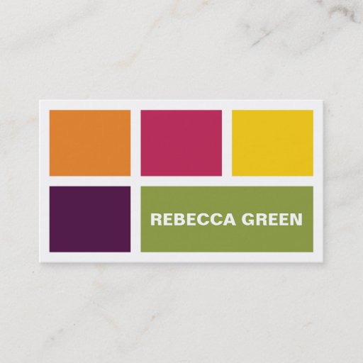 Customizable Stacked Blocks - Style B Business Card Template