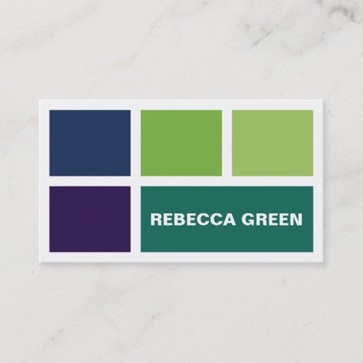 Customizable Stacked Blocks - Style C Business Card Template