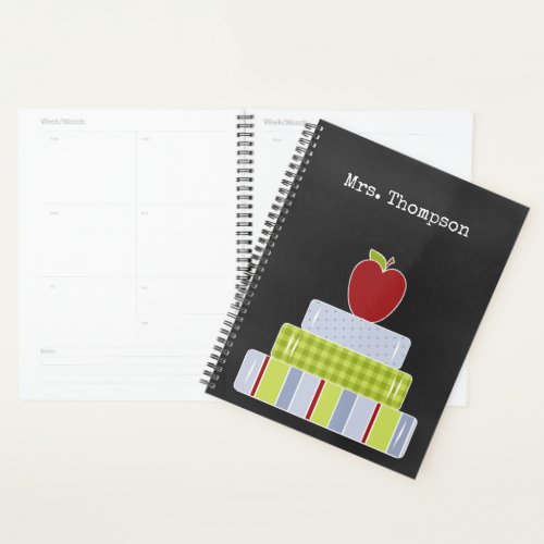 Stacked Books Teachers Custom   Planner