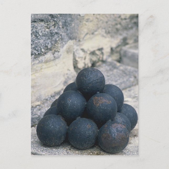 Stacked Cannon Balls Postcard (Front)