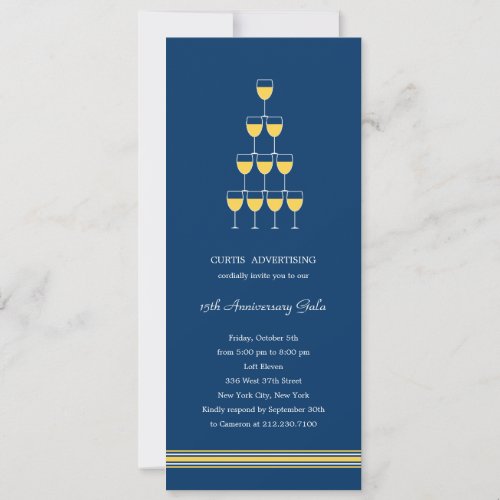 Stacked Champagne Corporate/Business Party Invite
