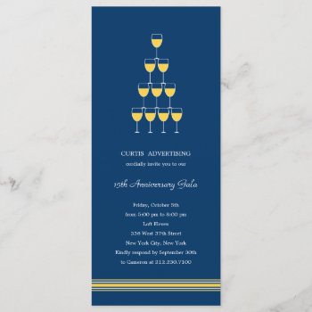Stacked Champagne Corporate/business Party Invite by orange_pulp at Zazzle