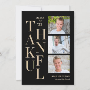 Stacked Charm Editable Color Thank You Card