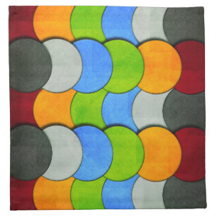 Stacked Circles-Textured by Shirley Taylor Cloth Napkin