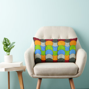 Stacked Circles-Textured by Shirley Taylor Lumbar Pillow