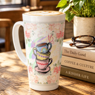 Stacked Coffee Cups Tall Latte Mug