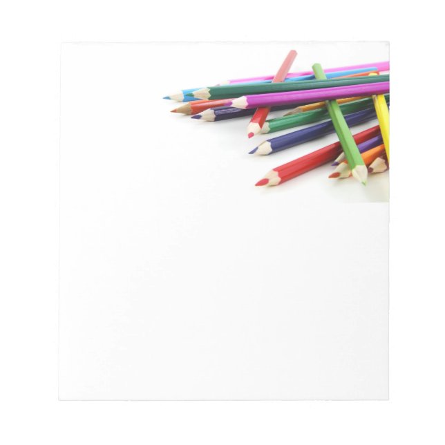 Stacked Colored Pencils Notepad (Front)