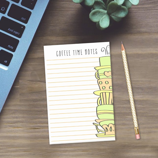 Stacked Colorful Pastel Fancy Cups Template Post-it Notes (Creator Uploaded)