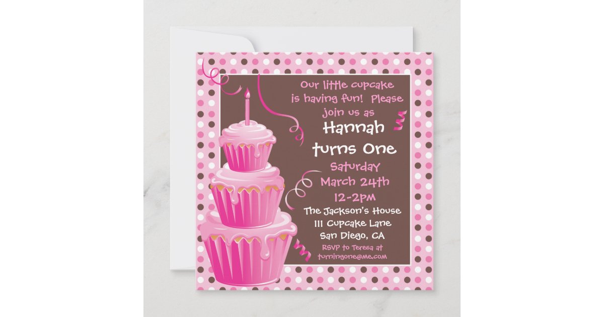 Cupcake Dots Birthday Card