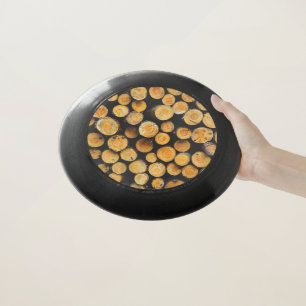 Stacked Cut Wood Tree Logs Wham-O Frisbee