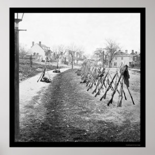 Stacked Federal Rifles in Petersburg, VA 1865 Poster