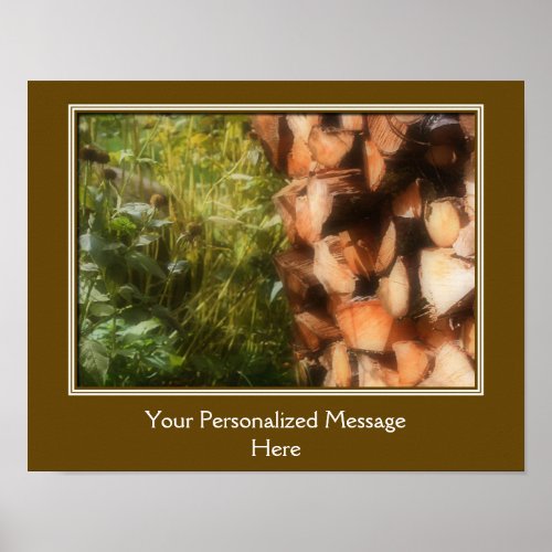 Stacked Firewood Create Your Own Personalized Poster