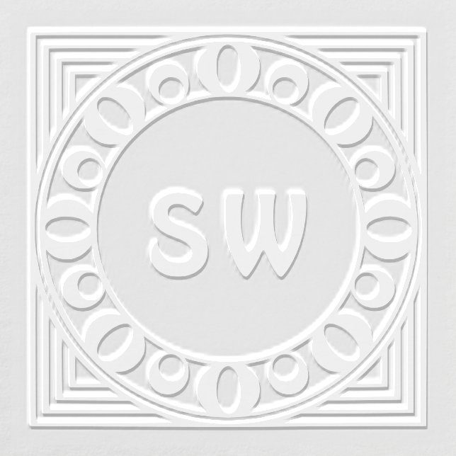 Stacked Frame Oval Monogram Seal Embosser (Design)