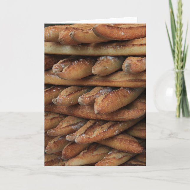 Stacked French baguettes Card (Front)