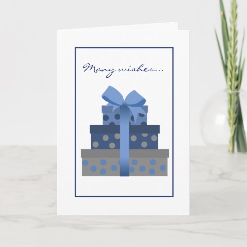 Stacked Gift Boxes Birthday Card