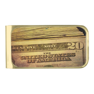 Stacked Gold Finish Money Clip