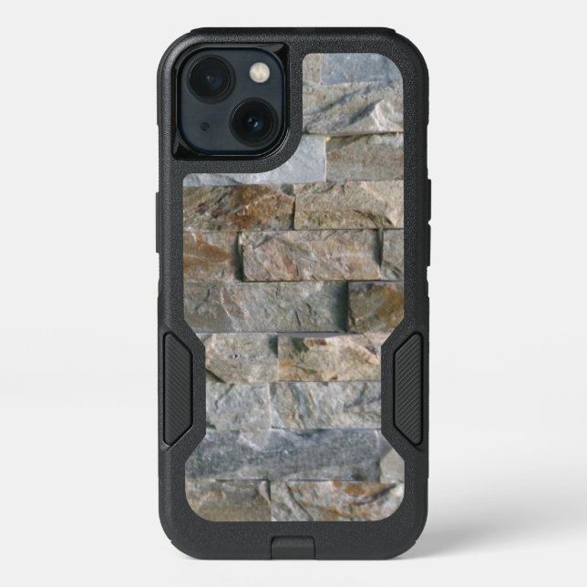 Stacked Gray Granite Stone Slabs Otterbox iPhone Case (Back)