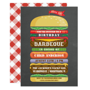 bbq birthday invitations zazzle