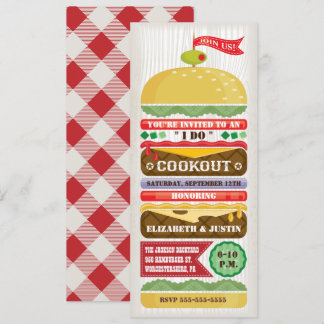 Stacked Hamburger Cookout Invitation