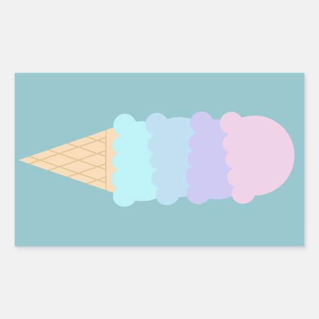 Stacked Ice Cream Cone Vector Stickers (Front)